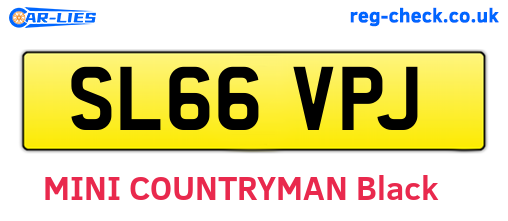 SL66VPJ are the vehicle registration plates.
