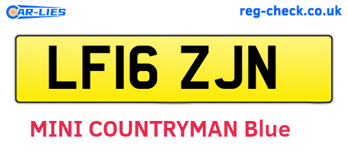 LF16ZJN are the vehicle registration plates.
