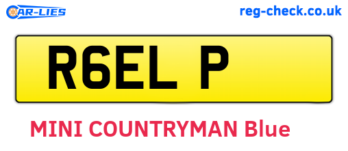 R6ELP are the vehicle registration plates.