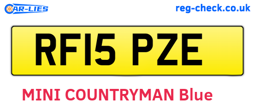 RF15PZE are the vehicle registration plates.