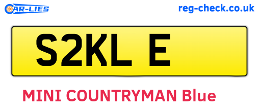 S2KLE are the vehicle registration plates.