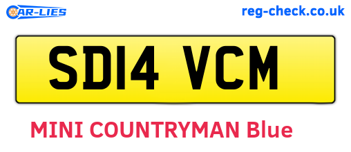 SD14VCM are the vehicle registration plates.