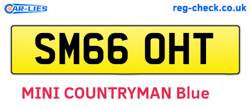 SM66OHT are the vehicle registration plates.