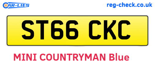 ST66CKC are the vehicle registration plates.