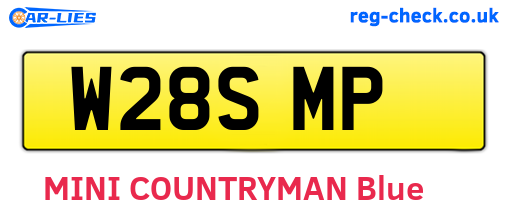 W28SMP are the vehicle registration plates.