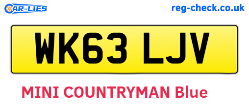 WK63LJV are the vehicle registration plates.