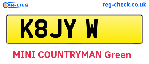 K8JYW are the vehicle registration plates.