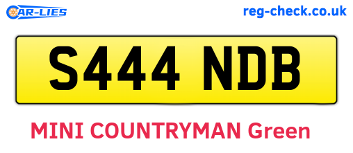 S444NDB are the vehicle registration plates.