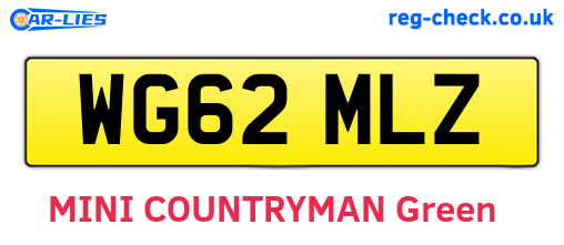 WG62MLZ are the vehicle registration plates.