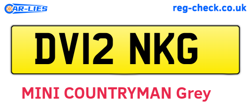 DV12NKG are the vehicle registration plates.