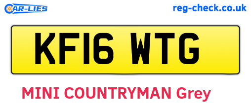 KF16WTG are the vehicle registration plates.