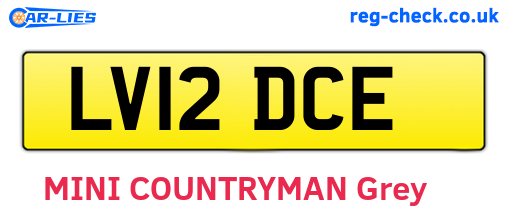LV12DCE are the vehicle registration plates.