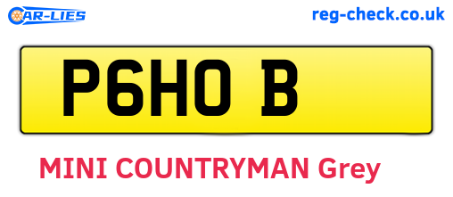 P6HOB are the vehicle registration plates.
