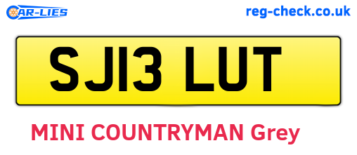 SJ13LUT are the vehicle registration plates.