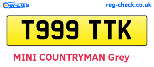 T999TTK are the vehicle registration plates.