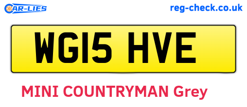 WG15HVE are the vehicle registration plates.