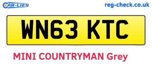 WN63KTC are the vehicle registration plates.