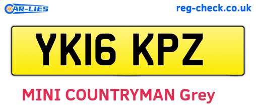 YK16KPZ are the vehicle registration plates.