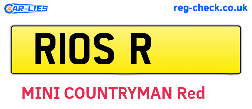 R1OSR are the vehicle registration plates.