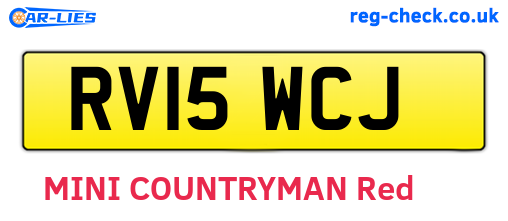 RV15WCJ are the vehicle registration plates.