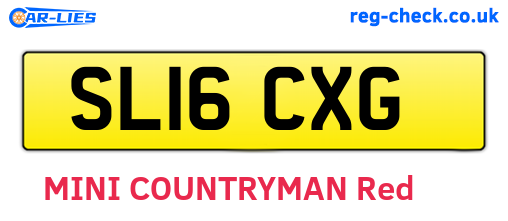 SL16CXG are the vehicle registration plates.