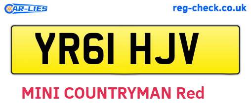 YR61HJV are the vehicle registration plates.