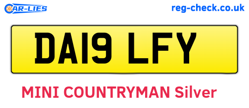DA19LFY are the vehicle registration plates.