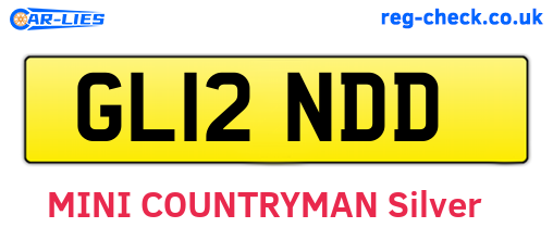 GL12NDD are the vehicle registration plates.