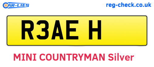 R3AEH are the vehicle registration plates.