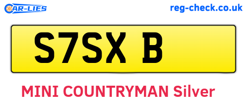 S7SXB are the vehicle registration plates.