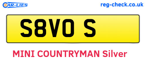 S8VOS are the vehicle registration plates.