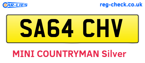 SA64CHV are the vehicle registration plates.