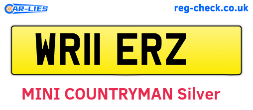 WR11ERZ are the vehicle registration plates.