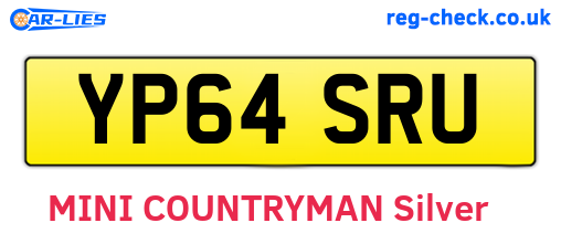 YP64SRU are the vehicle registration plates.
