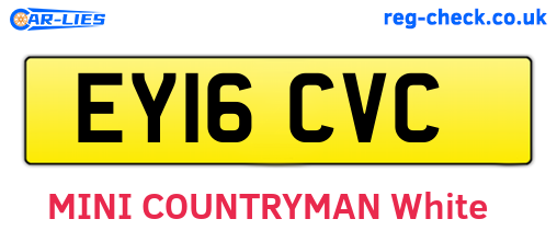 EY16CVC are the vehicle registration plates.