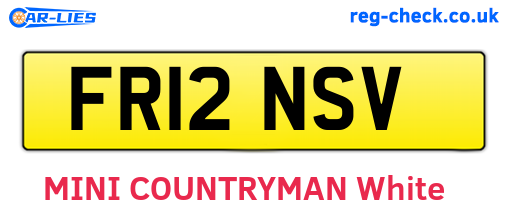 FR12NSV are the vehicle registration plates.