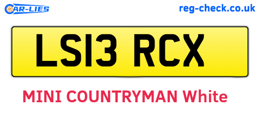 LS13RCX are the vehicle registration plates.
