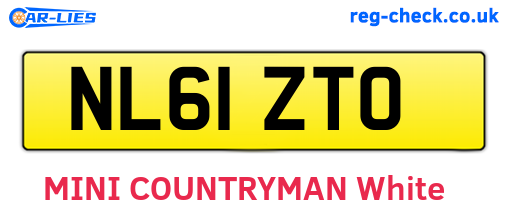 NL61ZTO are the vehicle registration plates.