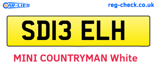 SD13ELH are the vehicle registration plates.
