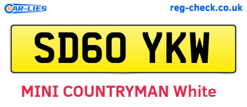 SD60YKW are the vehicle registration plates.