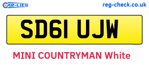 SD61UJW are the vehicle registration plates.
