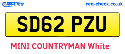 SD62PZU are the vehicle registration plates.