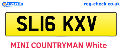 SL16KXV are the vehicle registration plates.