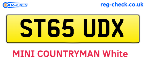 ST65UDX are the vehicle registration plates.