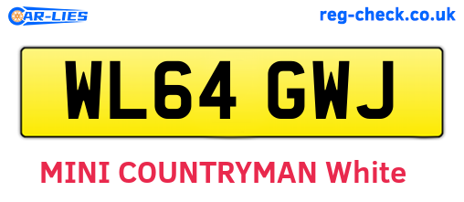 WL64GWJ are the vehicle registration plates.