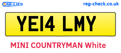 YE14LMY are the vehicle registration plates.