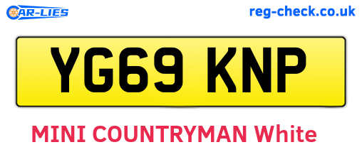YG69KNP are the vehicle registration plates.