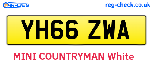 YH66ZWA are the vehicle registration plates.