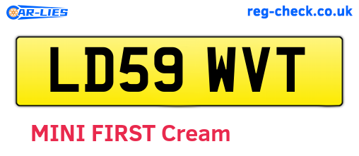 LD59WVT are the vehicle registration plates.