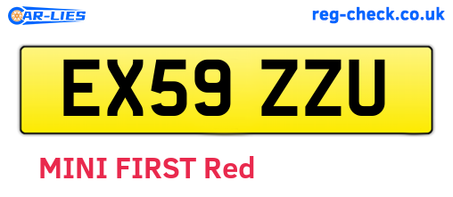 EX59ZZU are the vehicle registration plates.